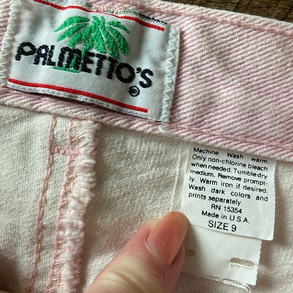 (CLOSET CLOSING FINAL SALE) Vintage Pink Denim Button Skirt - Picture 6 of 7